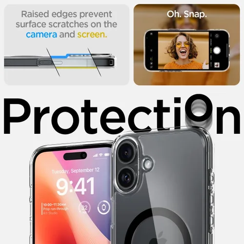 Miniatura 316 de Spigen Funda para iPhone 13 Mini, ultra híbrida MagFit [antiamarilleo] [compatible con Magsafe] - Transparente