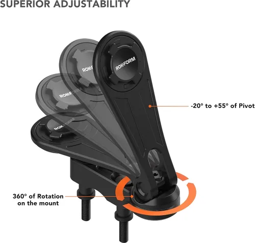 Miniatura 5 de Rokform Soporte para teléfono RokLock para motocicleta, se adapta a la mayoría de Harley, métricas y cruceros indios (aluminio pulido)