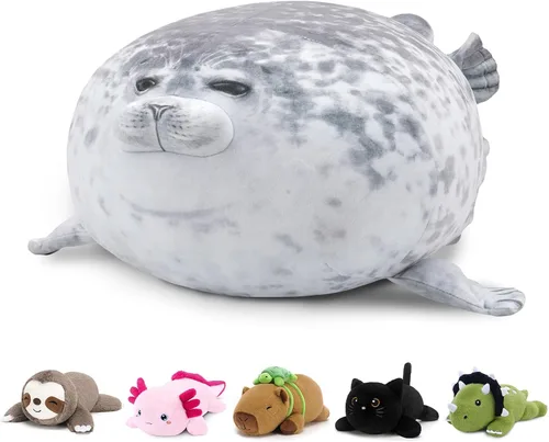 Miniatura 11 de SQEQE - Peluche con peso de dinosaurio, peluche afelpado para aliviar el estrés, suave juguete de almohada de T-Rex para niños y adultos, regalos