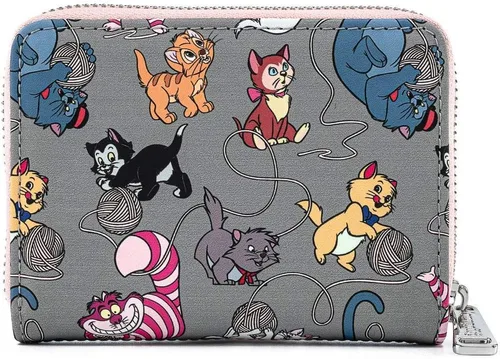 Miniatura 3 de Loungefly Disney Cats Cartera de piel sintética con cremallera alrededor