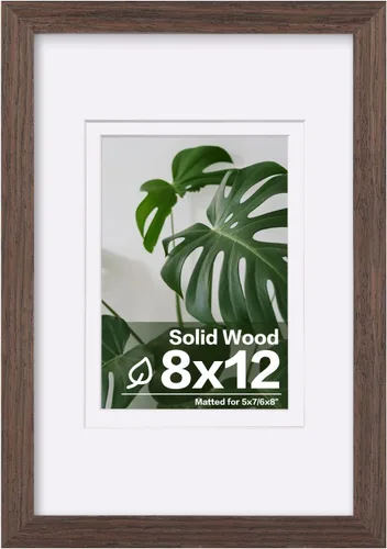 Miniatura 120 de Egofine - Portarretratos de 4 x 6 pulgadas, de madera maciza con plexiglás, para fotos de 3.5 x 5 con paspartú o de 4 x 6 sin paspartú, para colocar