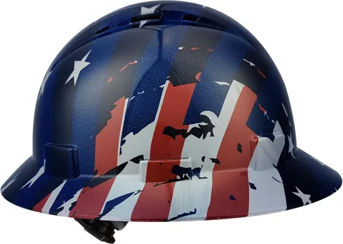 Casco de seguridad OSHA de ala completa, casco de seguridad duradero y ligero de fibra de carbono, equipo de protección de suspensión de trinquete