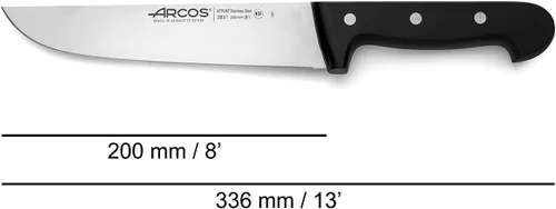 Miniatura 2 de Arcos - Cuchillo de carnicero de 8 pulgadas, Nitrum de acero inoxidable y hoja de 200 mm. Cuchillo profesional de cocina para cortar carne, pescado