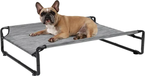 Miniatura 15 de Veehoo Cama elevada para perros al aire libre, camas elevadas para perros grandes, cuna lavable con reposacabezas laterales, patas antideslizantes