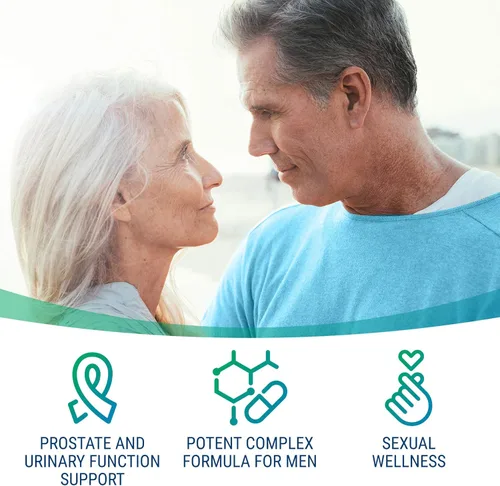 Miniatura 9 de Suplemento para próstata, con cápsulas Saw Palmetto y Pyguem, de hierbas anturales y vitaminas, mejora las infecciones del tracto urinario.