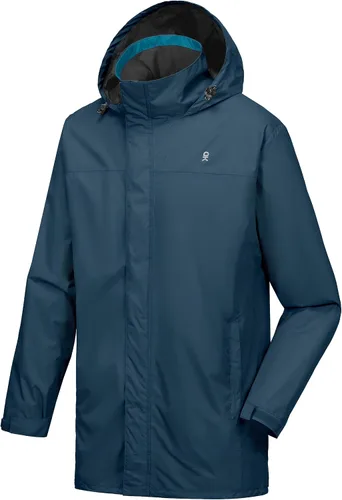 Miniatura 10 de Little Donkey Andy Men's Long Waterproof Rain Jacket with Hood Lightweight Rain Shell for Hiking