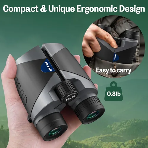 Miniatura 8 de 15x30 Binoculares compactos para adultos y niños - Occer Binoculares de gran vista de alta potencia para observación de aves - Prismáticos ligeros