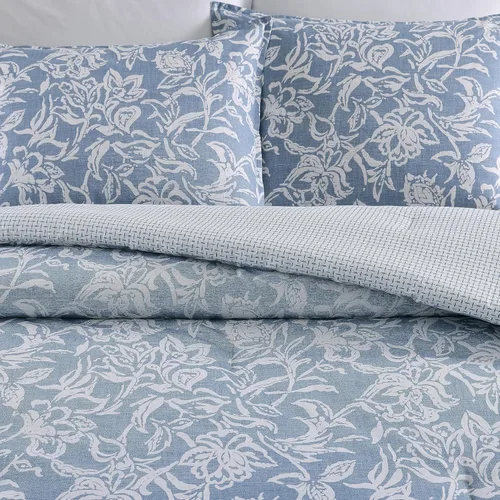 Miniatura 8 de Nautica Juego de edredón individual, ropa de cama reversible con funda a juego, decoración floral para habitación, artículos esenciales para Tortola
