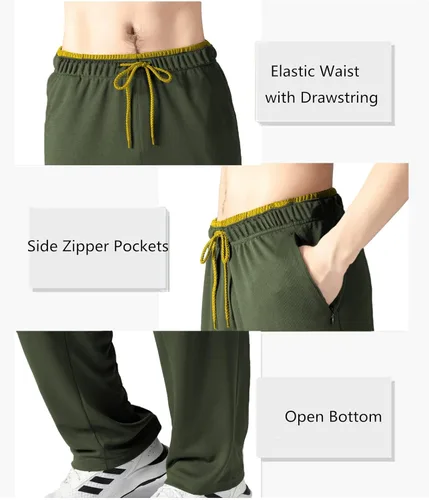 Miniatura 22 de Pantalones deportivos para hombre con bolsillos con cremallera, pantalones deportivos ligeros, pantalones de entrenamiento holgados atléticos