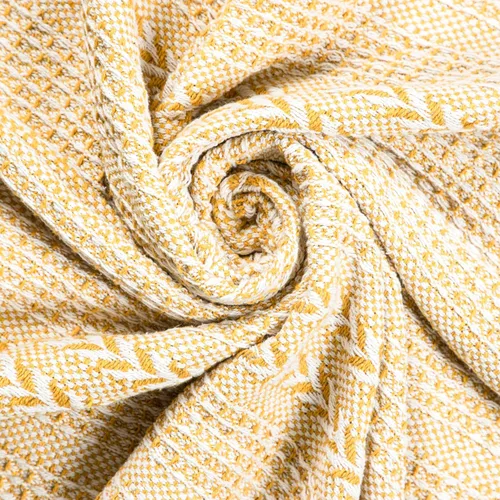 Miniatura 11 de Chardin home - Manta beige trenzada con tejido de punto gofre, 50x60 pulgadas, de algodón reciclado; grande, portátil, transpirable, amigable