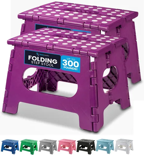 Miniatura 20 de Handy Laundry Taburete plegable de paso - Taburete plegable lo suficientemente resistente para apoyar a adultos y lo suficientemente seguro