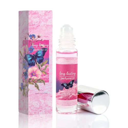 Perfumes de feromonas para mujer, aceite de perfume floral y afrutado, 0.3 onzas líquidas de aceite de perfume de feromonas de larga duración,