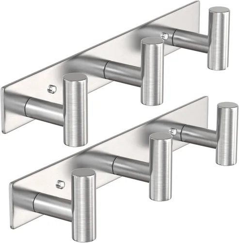 Miniatura 28 de VAEHOLD Ganchos de Pared para Abrigos Montados en Pared, Perchero con 6 Ganchos Dobles para Colgar Toalla Sombrero Abrigo Bata Bolsa Llave para Baño