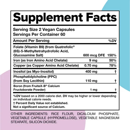 Miniatura 5 de COMPLEMENT ForHer Multivitamínico con inositol para mujer, suplemento de equilibrio hormonal para mujeres, crecimiento del cabello y apoyo