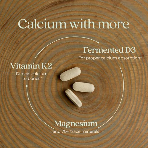 Miniatura 4 de Suplemento de calcio New Chapter - Calcio de origen vegetal USDA orgánico para la fuerza ósea con magnesio, vitamina D3+K2, para la salud ósea