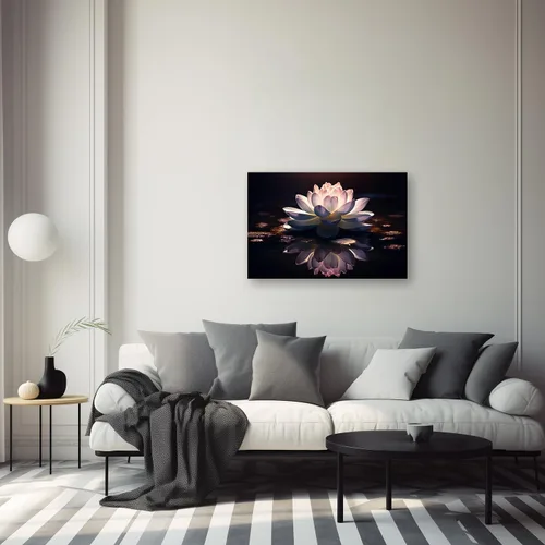 Miniatura 4 de CXHOSTENT Lienzo decorativo de flor de loto para pared, cuadros zen, decoración de pared, pintura floral rosa, meditación, espíritu, baño, yoga