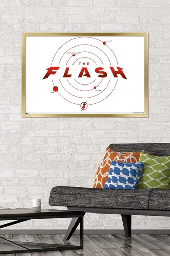 Miniatura 2 de Trends International DC Comics Movie The Flash - Póster de pared de la línea de tiempo Versión con marco dorado