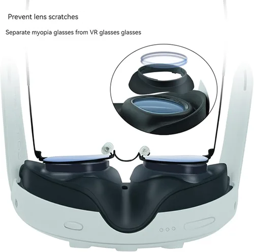 Miniatura 5 de Miopía Gafas Espaciador Anillos Marcos para Meta Quest 3 VR Auricular Lente Resistente A Los Arañazos Protector Miopía Gafas Parachoques