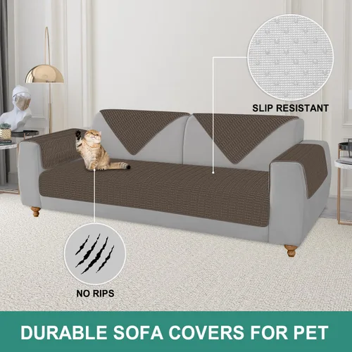 Miniatura 4 de Foxdecor Juego de 2 fundas antideslizantes para reposabrazos de sillón, fundas para reposabrazos de sillón, fundas para reposabrazos de sofá, fundas