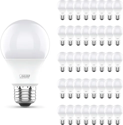 Miniatura 12 de Feit Electric Bombilla LED A19, equivalente a 60 W, base media E26, 800 lúmenes, blanco neutro 3500 K, bombilla estándar no regulable, vida útil