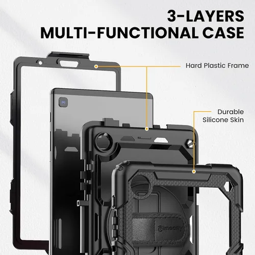 Miniatura 8 de Timecity Funda para Samsung Galaxy Tab A7 Lite 2021 de 8.7 pulgadas SM-T220/T225/T227 con protector de pantalla, resistente funda protectora