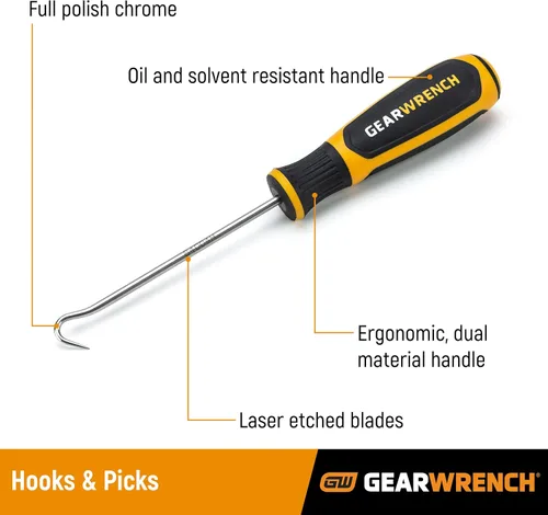 Miniatura 3 de GEARWRENCH Juego de 8 ganchos largos y púas - 84010H