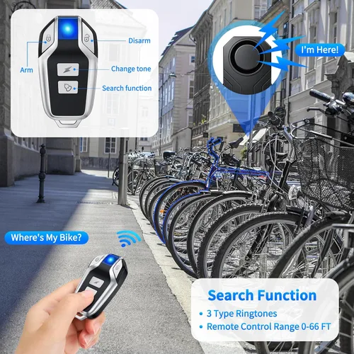 Miniatura 5 de WSDCAM Sistemas de Alarma con Sensor de Vibración Antirrobo de 113dB Fuerte para Bicicleta Eléctrica Motocicleta Carrito de Golf Remolque Buzón