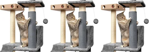 Furhaven Funda para poste rascador envolvente para gatos de interior, se adapta a postes de hasta 3.5 pulgadas de diámetro, duradera y menos