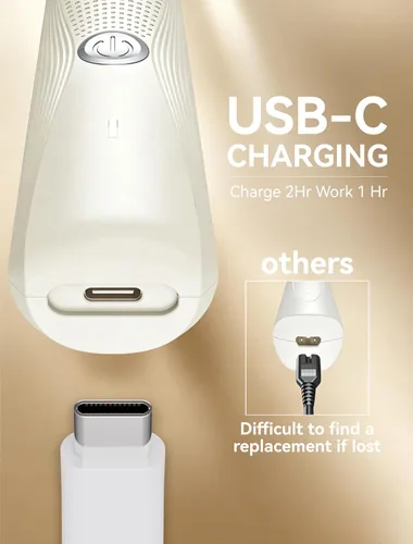 Miniatura 6 de unibono Maquinilla de afeitar eléctrica 3 en 1 para mujeres - Recortadora de bikini impermeable, Afeitadora eléctrica recargable para damas, Crema