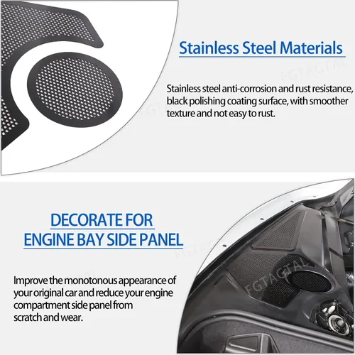 Miniatura 3 de Cubierta del panel lateral del motor compatible con Chevrolet Corvette C8 2020-2026, cubiertas traseras del motor, accesorios de decoración