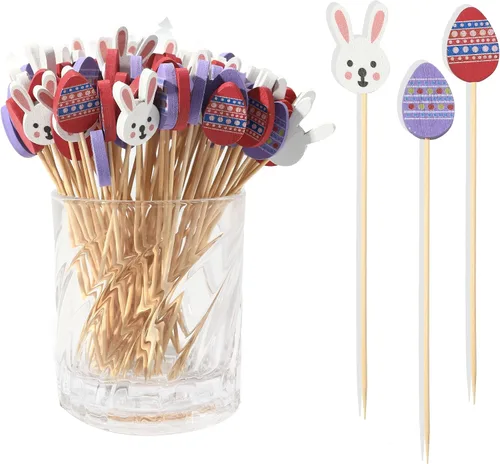 Miniatura 17 de 100 piezas de palillos de cóctel para bebidas, decoraciones de San Valentín, palillos de dientes elegantes para aperitivos, palillos de dientes