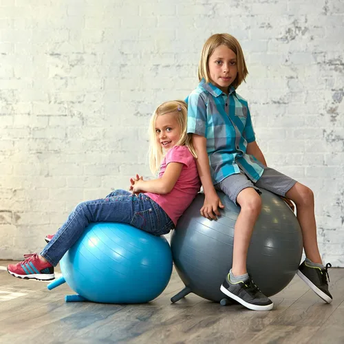 Miniatura 6 de Stay-N-Play - Pelota de equilibrio para niños, silla escolar flexible, asiento alternativo activo para escritorio de aula con patas de estabilidad