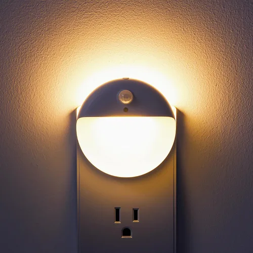 Miniatura 11 de YUNLEX Paquete de 2 luces nocturnas rojas enchufables con sensor de movimiento y sensor de atardecer a amanecer, 3 modos, brillo suave, 0% luz azul