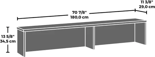 Miniatura 3 de OfficeWorks by Sauder Affirm estación de recepción, largo: 70.87'' x ancho: 70.87'' x H: 13.58'', Hudson Elm