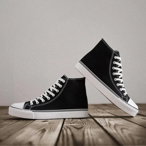 Miniatura 7 de ZGR Tenis de lona para hombre, con cordones, clásicos, casuales, para caminar