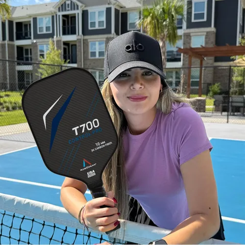 Miniatura 3 de Paleta de pickleball, palas de pickleball, superficie de pala de fibra de carbono cruda 3K con gran grano y giro, raqueta de pickleball T700