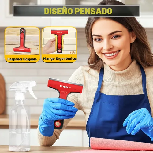 Miniatura 3 de DIYSELF Rascador de Cuchilla de Afeitar, 1 Paquete de Herramienta Rascadora con 10 Piezas de Cuchillas de 4 Pulgadas, Rascador de Cuchilla