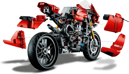 Miniatura 3 de LEGO 42107 Technic Ducati Panigale V4 R - Kit de construcción de modelos coleccionables con caja de cambios y suspensión de trabajo, idea de regalo