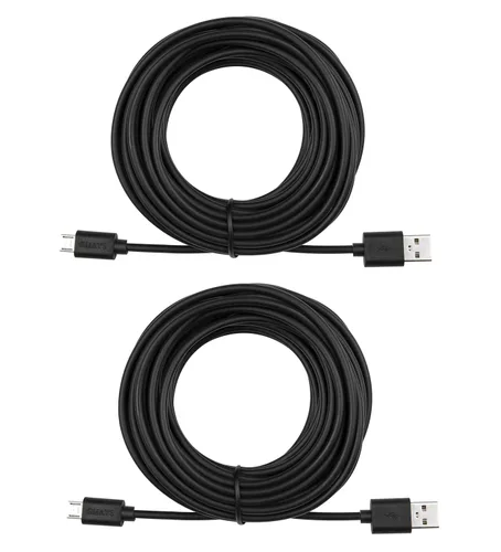 Miniatura 6 de Smays Paquete de 4 cables de extensión micro USB para cámara de seguridad de 25 pies compatibles con Wyze Cam, Blink Mini, cámara YI Home