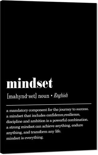 Miniatura 35 de Mindset is Everything - Lienzo motivacional para la oficina, arte de pared con citas inspiradoras de emprendedor, impresión de póster para sala