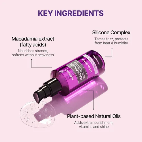 Miniatura 2 de KUNDAL Macadamia Korean Hair Care Ultra Serum, polvo para bebé, 3.38 onzas líquidas, absorción rápida, mezcla de aceites naturales, hidratación
