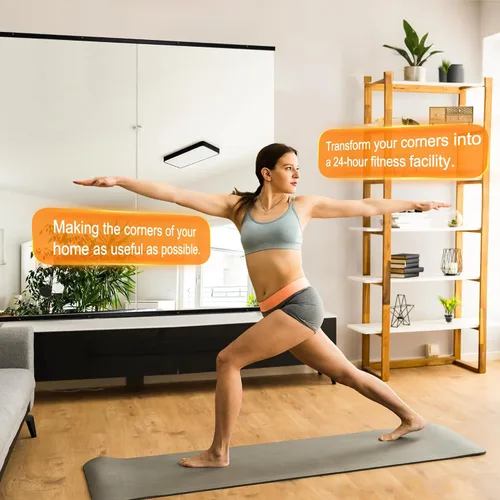 Miniatura 4 de Delma Espejo de gimnasio en casa, 48 x 24 x 2 unidades, vidrio templado grande de cuerpo completo, sin marco, montado en la pared para gimnasio
