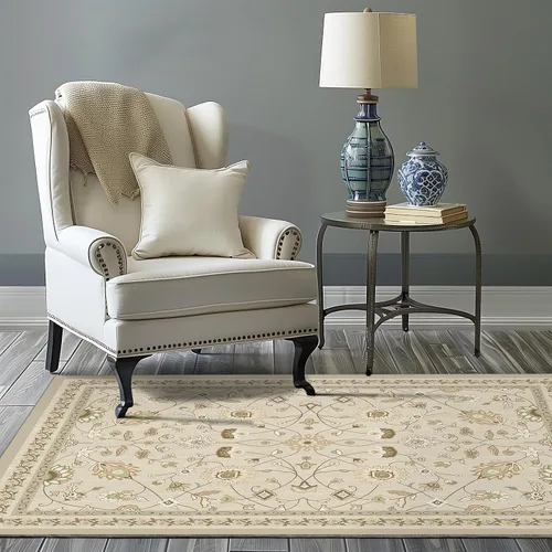 Miniatura 44 de EVERGRACE Alfombras de área para entrada, 2 x 3, de lana sintética, estilo bohemio, floral, para interiores y exteriores, alfombras pequeñas