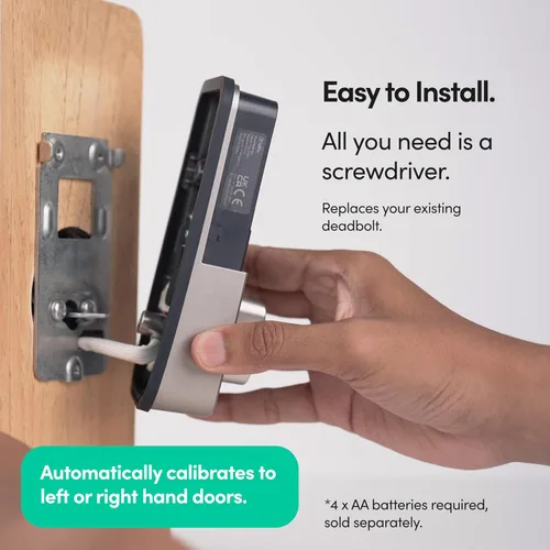 Miniatura 3 de igloohome Cerradura inteligente Deadbolt Go con huella digital, llaves digitales, códigos PIN remotos, puente WiFi (se vende por separado), probado