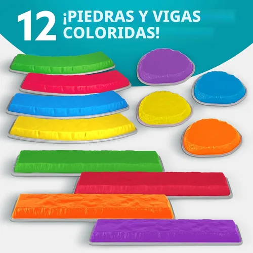 Miniatura 2 de Juego de Piedras de Equilibrio y Vigas de Equilibrio de National Geographic para Niños – Juego de 12 Piezas para Niños de 3+ con Dados de Espuma