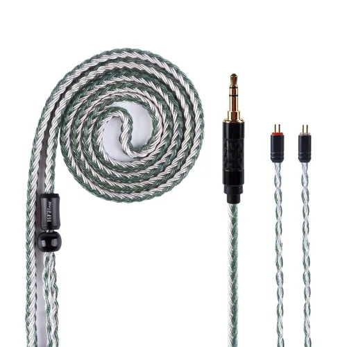 Miniatura 51 de H HIFIHEAR Cable de repuesto mejorado para auriculares, 8 núcleos, cable de cobre chapado en plata con cable IEM de 2 pines de 0.031 in para UM3X