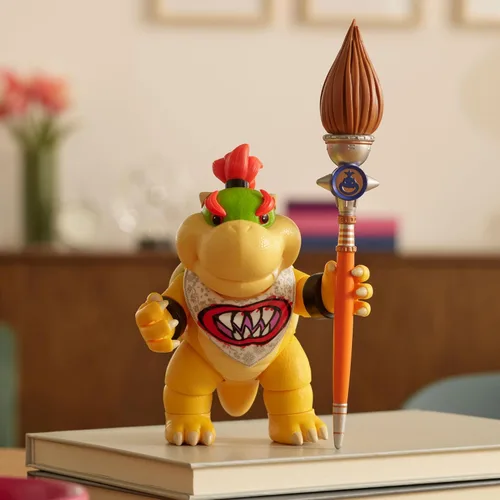 Miniatura 2 de Figuras de acción de la película Super Mario Galaxy de 5 pulgadas Serie 1 – Bowser Jr. Figura con accesorio de pincel – Detalles premium y 17 puntos