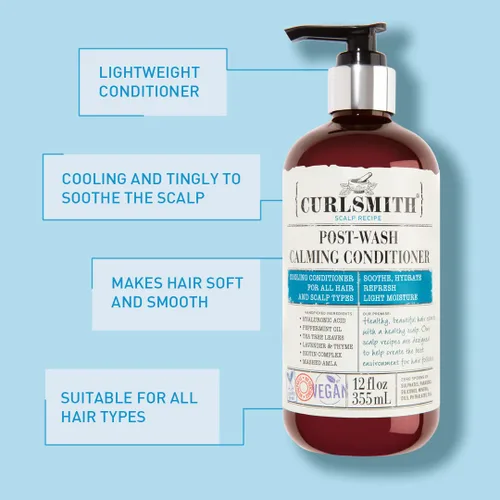 Miniatura 3 de Curlsmith - Acondicionador calmante después del lavado - Acondicionador refrescante vegano para cualquier tipo de cabello, calmante para el cuero