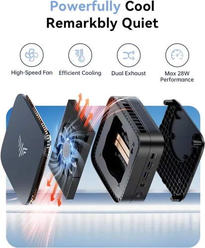 Miniatura 8 de KAMRUI Mini PC Pinova P1, AMD Ryzen 4300U (Beats i3-10110U/3500U), 16 GB RAM 256 GB SSD, mini computadora de escritorio triple 4K, USB-C, WiFi