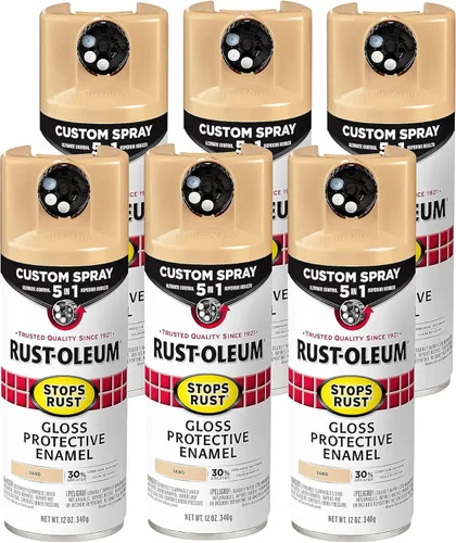 Miniatura 48 de Rust-Oleum 376855 - Pintura en aerosol antióxido personalizada 5 en 1, 12 onzas, color negro mate, (paquete de 1)
